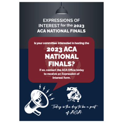 Expressions of Interest – 2023 ACA National Finals