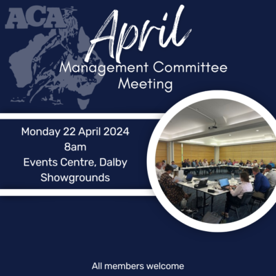 Notice for the April Management Committee Meeting